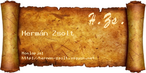 Hermán Zsolt névjegykártya